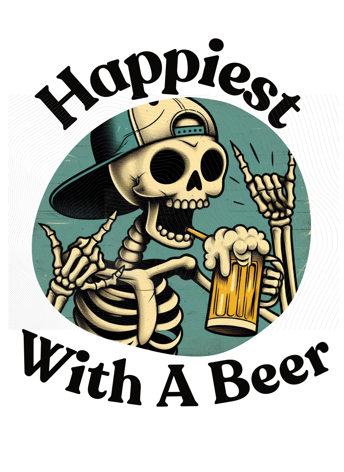 T-Shirt TSHT#0010 - Happies with a Beer