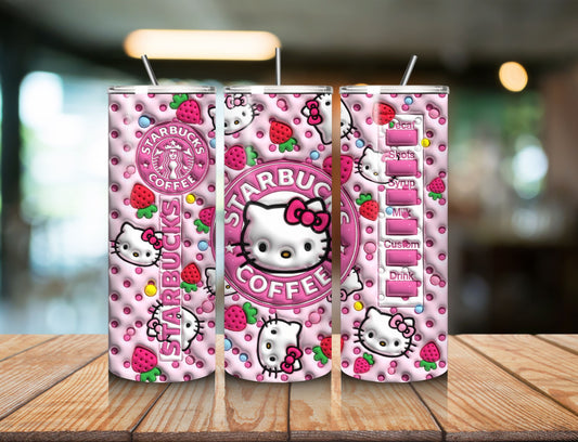 Tumbler 20oz TUM20#0013 - Puffy Hello Kitty Starbucks